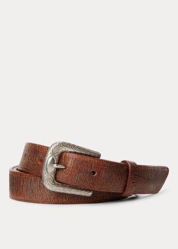 Ralph Lauren Tumbled Læder Belt Světle Hnědé | 5e5N32IF