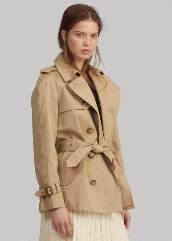 Ralph Lauren Twill Belted Trench Coat Hnědé | Drz1ick2