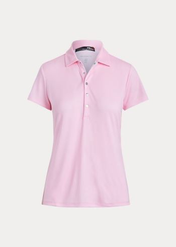 Ralph Lauren Two-Tone Mesh Golfové Polo Růžové Bílé | z6latZc0