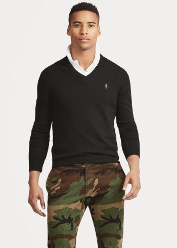 Ralph Lauren Washable Merino Wool Svetrové Černé | SDpB9yRv