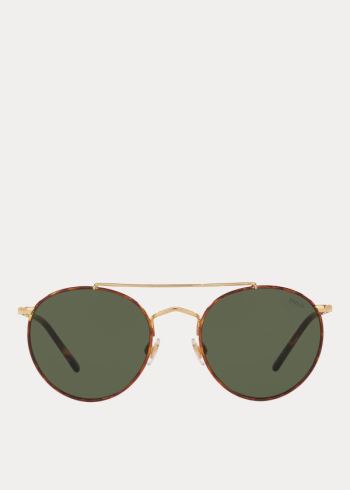 Ralph Lauren Wimbledon Panto Sunglasses Leopard Zelene | lysvGfHW