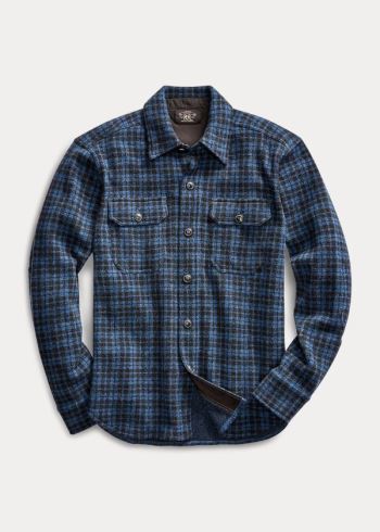 Ralph Lauren Wool-Blend Workshirt Svetrové Indigo Blankyt Černé | Lozx8azd