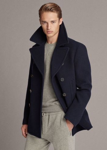 Ralph Lauren Wool-Cashmere Peacoat Tmavě Blankyt | mpyzLfUS