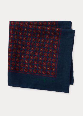 Ralph Lauren Wool Challis Pocket Square Tmavě Blankyt | 4ucmSpwJ